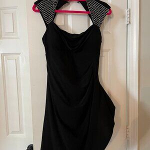 Sexy, comfortable and forgiving Black Cocktail dress- Size 6